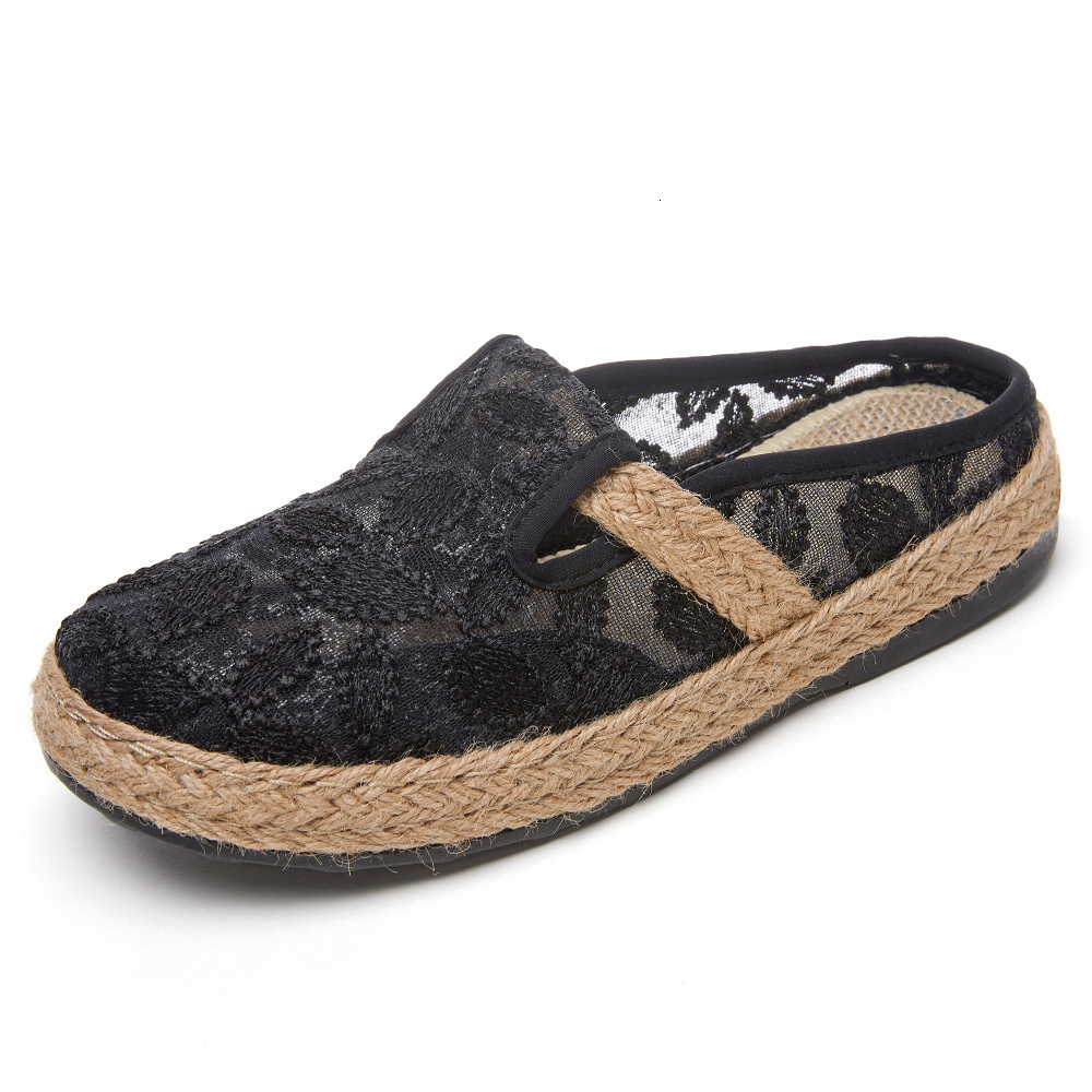 Ddmysports Summer New Linen Sneakers Alf Dragged Casual Shoes Women S OUTDOOR