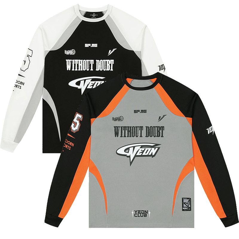 Men's Long Sleeve Graphic T-Shirt Crew Neck Moisture Wicking Quick Dry Breathable Basketball Training Jersey Outdoor Daily Clothing
