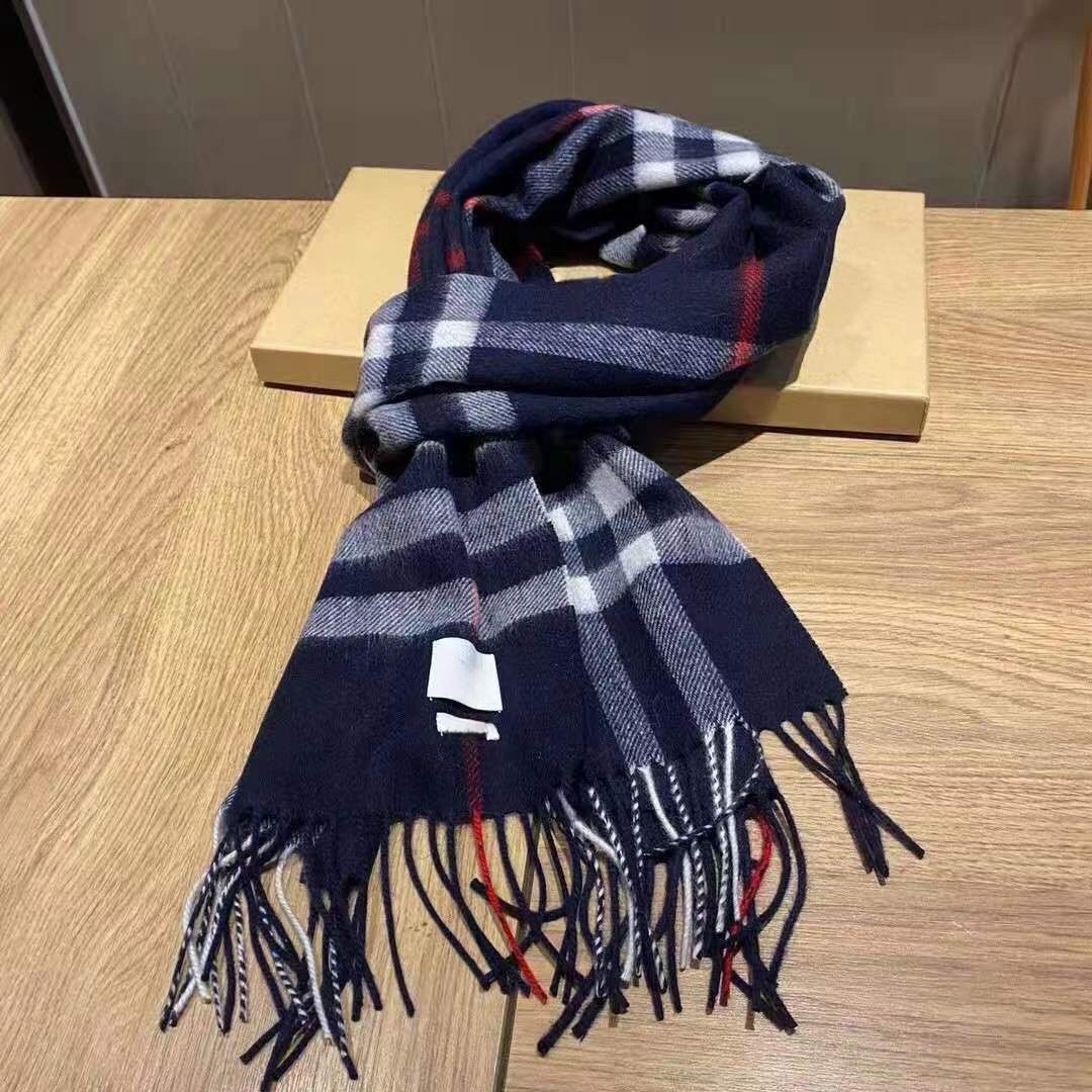 Classic Plaid Luxury Designer Scarf 100% Cashmere Tassel Designers Scarves Scarfs Shawl Sciarpa For Winter Womens Mens