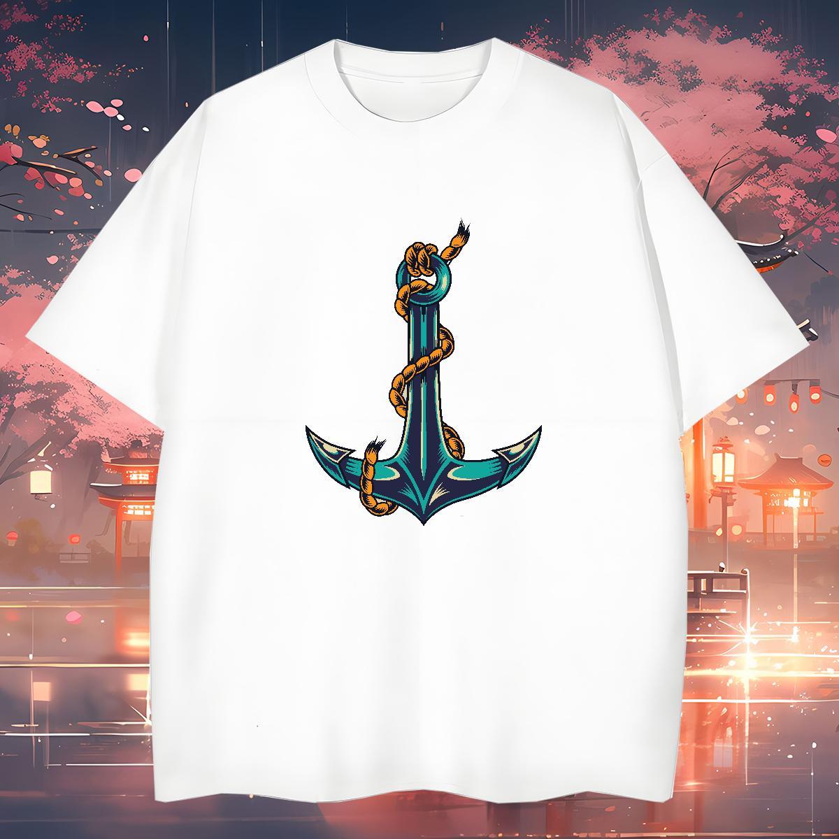 Loose Fit T-Shirts for Men 100% Cotton 230g tool Sports Casual Anime Pure Cotton Men Tshirts Stylist Tops