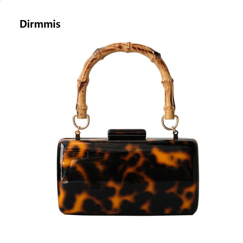 Fashion Bag Fashion Womens Handbag Leopard Acrylic Party Evening Bag Womens Amber Fashion Handbag Box Clutch Wallet 240816