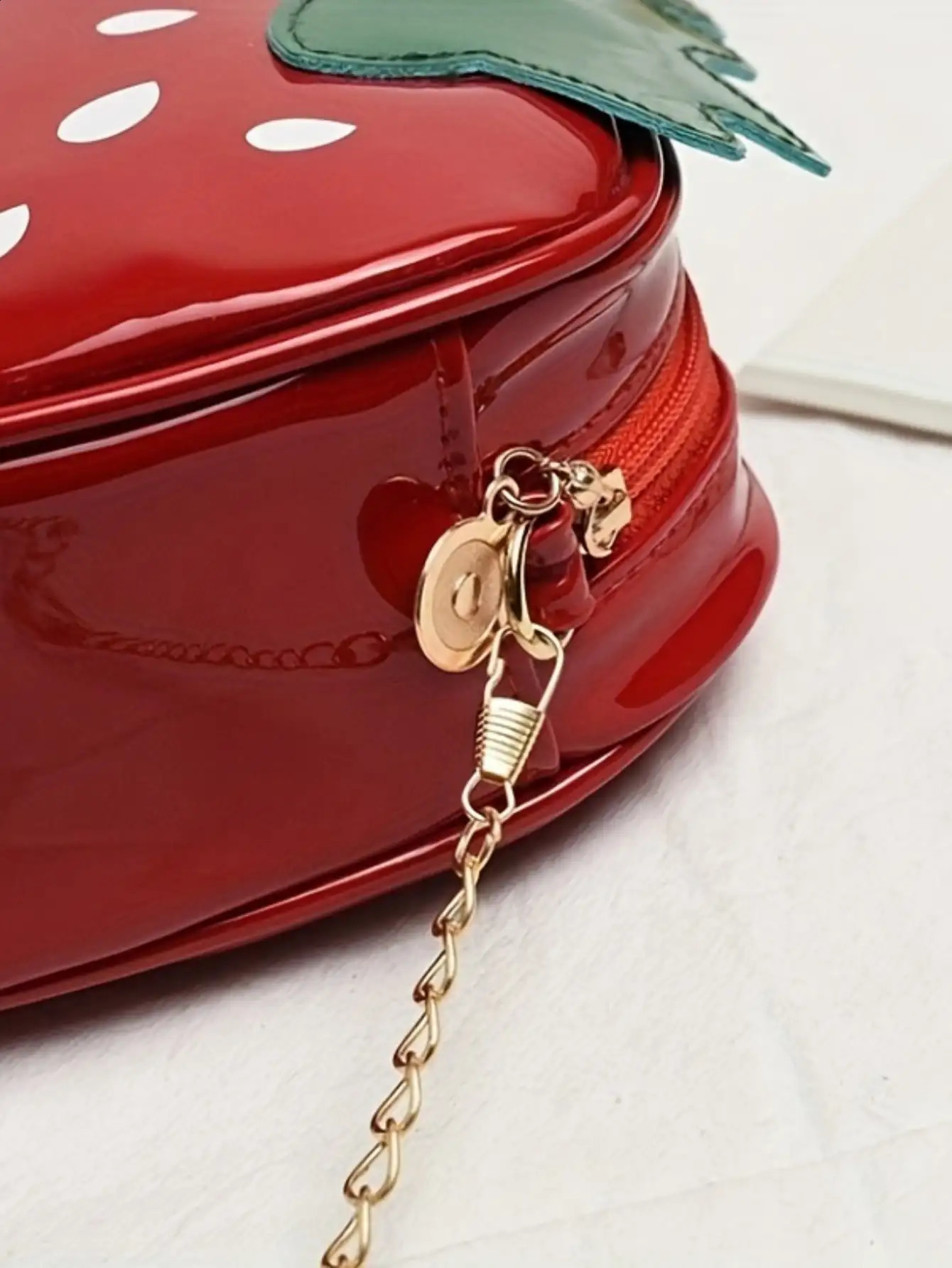 Womens cute leather n sense trendy fashion personality strawberry crossbody shoulder bag 240816Z