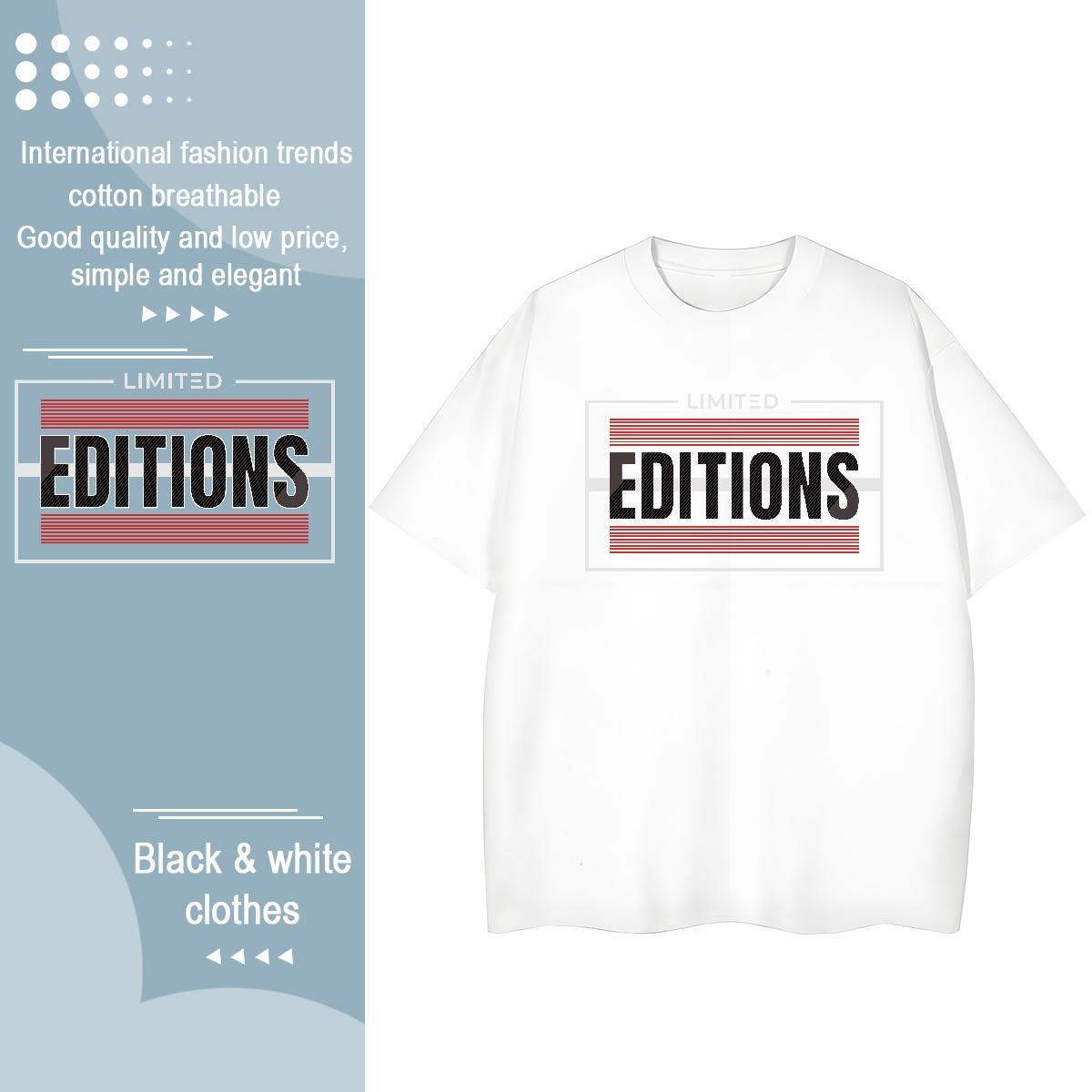 Unisex Women Tshirts 230g 100% Cotton letter Sports Casual T Shirt For Woman Breathable Crew Neck Custom Print Oversized Clothes Shirt