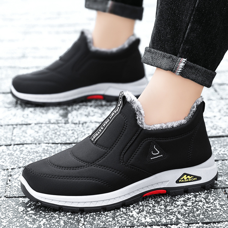 Ddmysports Winter Downstream Middle Aged People With Added Velvet Thickened Boots For The Elderly A Pair Of Winter Cotton Men S Shoes And OUTDOOR