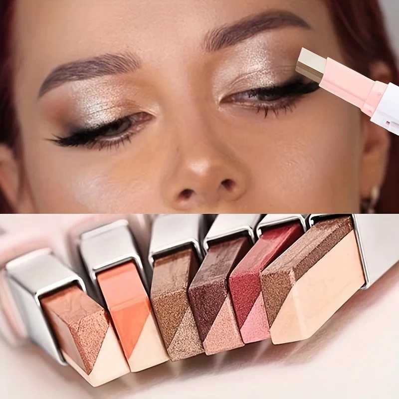 2 in 1 cup high light eye shadow stick waterproof makeup long-lasting shiny eye shadow eyeliner stick makeup cosmeticsW241212