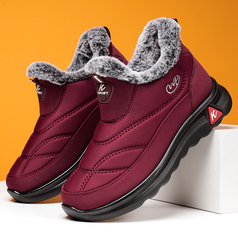 Ddmysports New Winter Cotton With Plush Insulation Middle Aged Elderly People Suitable For Both Men And Women As Couple Shoes Polyurethane Snow Boots 