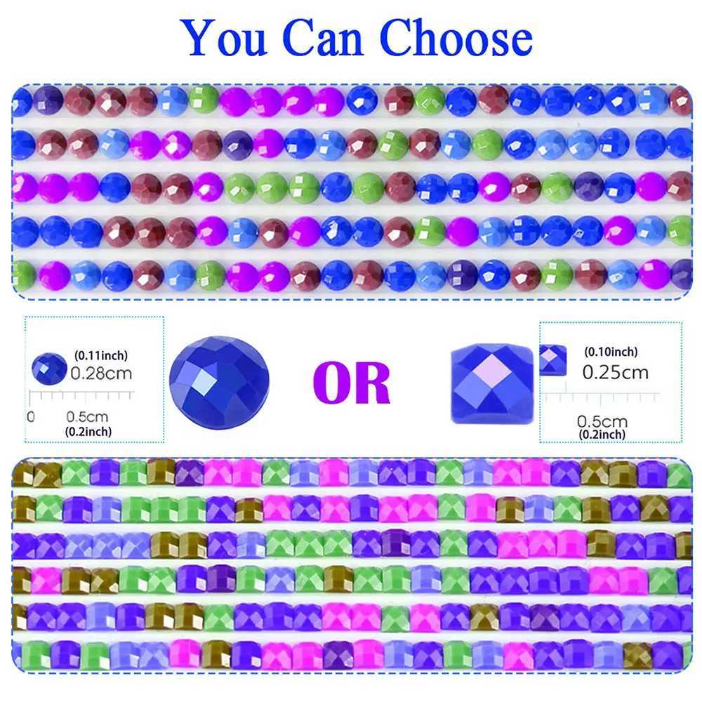 Full 2024 Cute New Mosaic Axolotl Diamond Diamond Square/Round Painting Cartoon Animal Art Rhinestone Picture 5D Home Dec