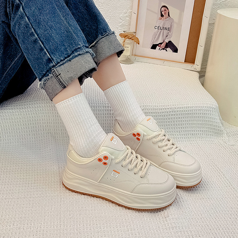 Ddmysports Little White Spring New Korean Versatile Female Student Thick Sole Board Casual Breathable Women S Shoes X OUTDOOR