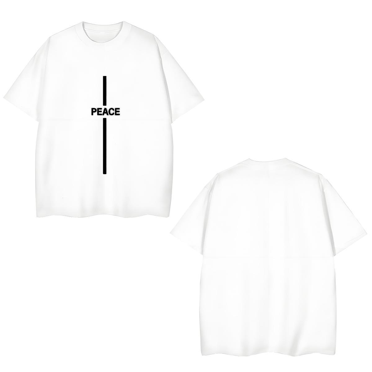 Brand letter 230g Pure Cotton Men Tshirts High Street Hip Hop Breathable Crew Neck Man T Shirts 2024 DIY Cartoon Print Tees