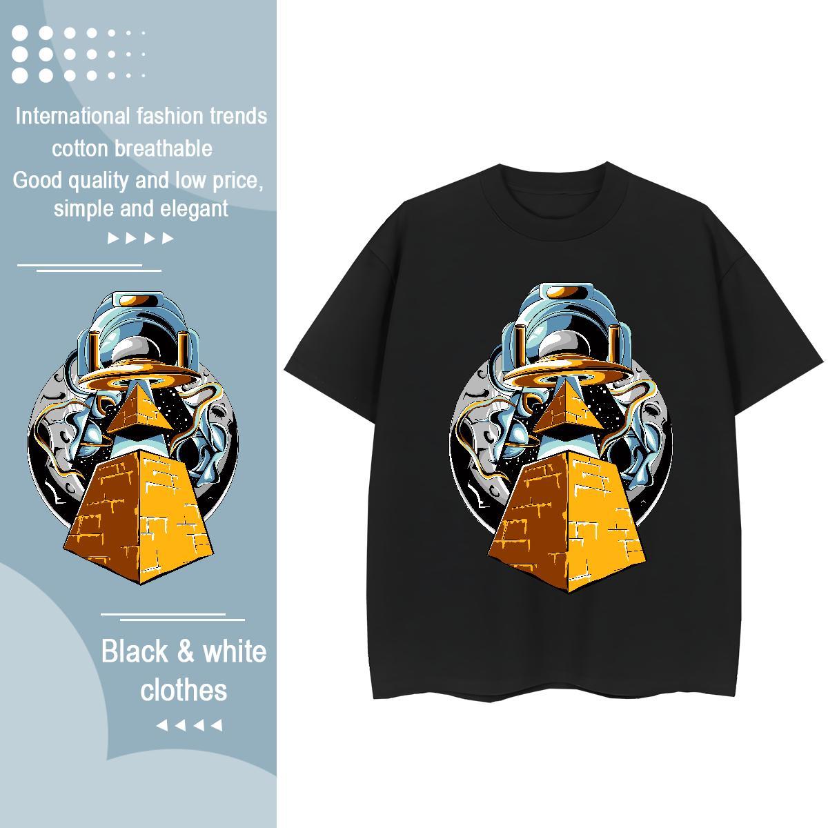 New Arrival Women T Shirts Crew Neck 230g Cotton Women Tshirts Custom Printed ET Casual Loose fit Tops Shirt