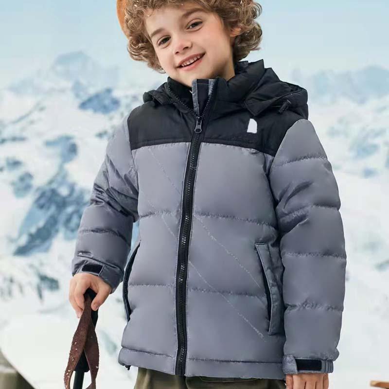 2025 Kids children Coat NF designer winter Jacket boys girls outdoor Down hooded Warm Parka Black Puffer Jackets Letter Print Clothing Outwear Windbreaker 02