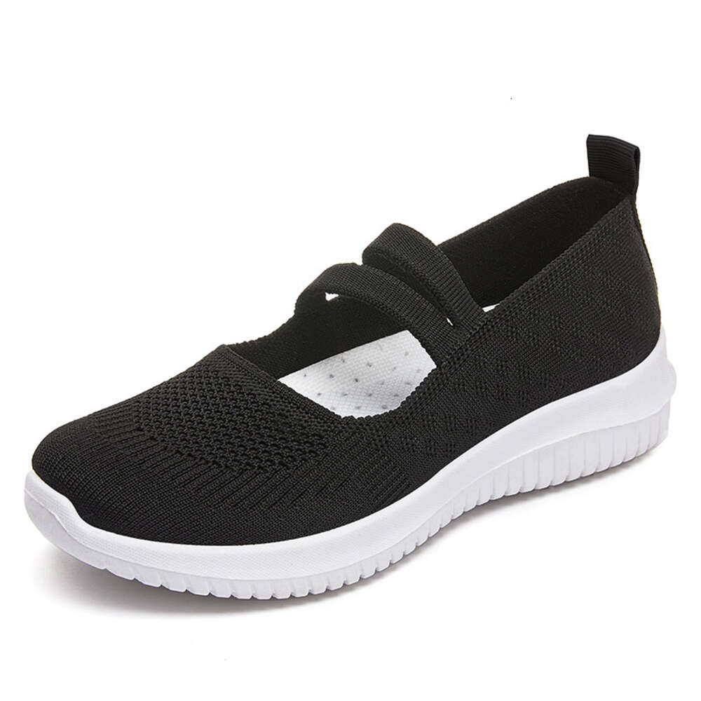 Ddmysports Women S Summer New Fabric Plus Size Women Fly Woven Shoes Soft Soled Casual Mom OUTDOOR