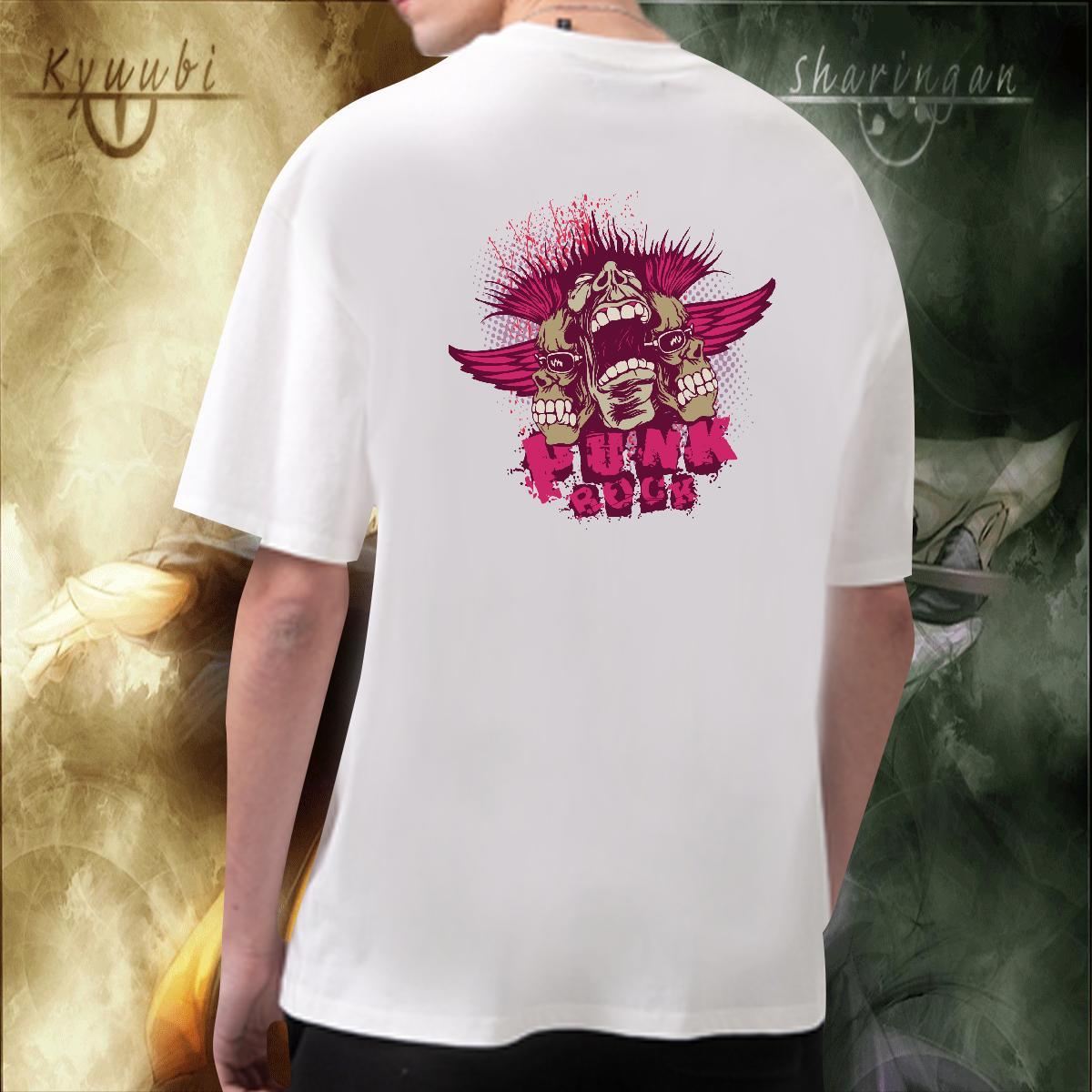 Classic T shirt 230g 100% Cotton skull Hip Hop Street Custom Big Size Breathable Short Sleeve Men Tshirts Factory Direct Tees