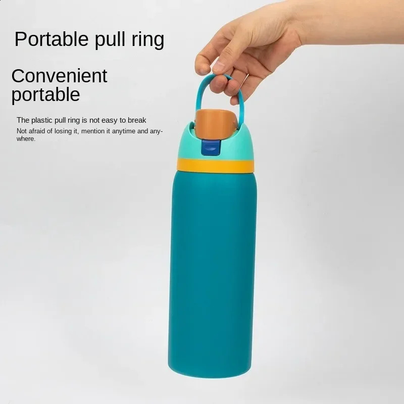 Owara Water Bottle 19 oz 32 oz Stainless Steel Space Water Bottle Water Bottle with Straw Outdoor Sports 240816