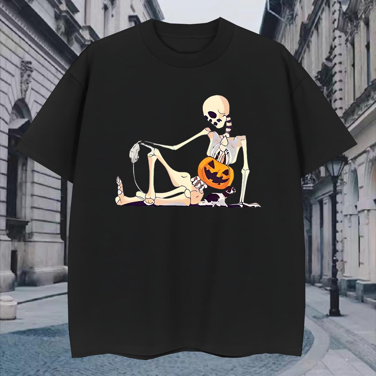 TOP Quality T-Shirts 230g 100% Cotton halloween Beach Custom Cartoon Pure Cotton Men Tshirts Fashion New Tops Shirt