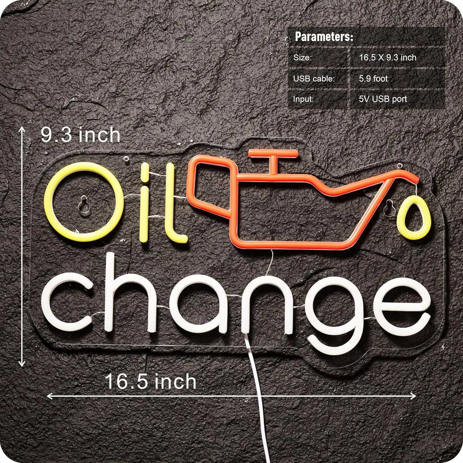 Oil change garage neon sign LED neon sign for car repair shop manhole car workshop garage home decoration B240817