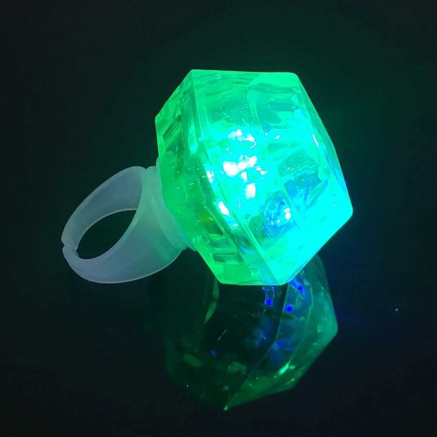 24Pcs LED Flashing Diamond Rings 3 Modes Light up Rings Colorful Flash Finger Light Wedding Party Glow In The Dark Party Supply Y240817