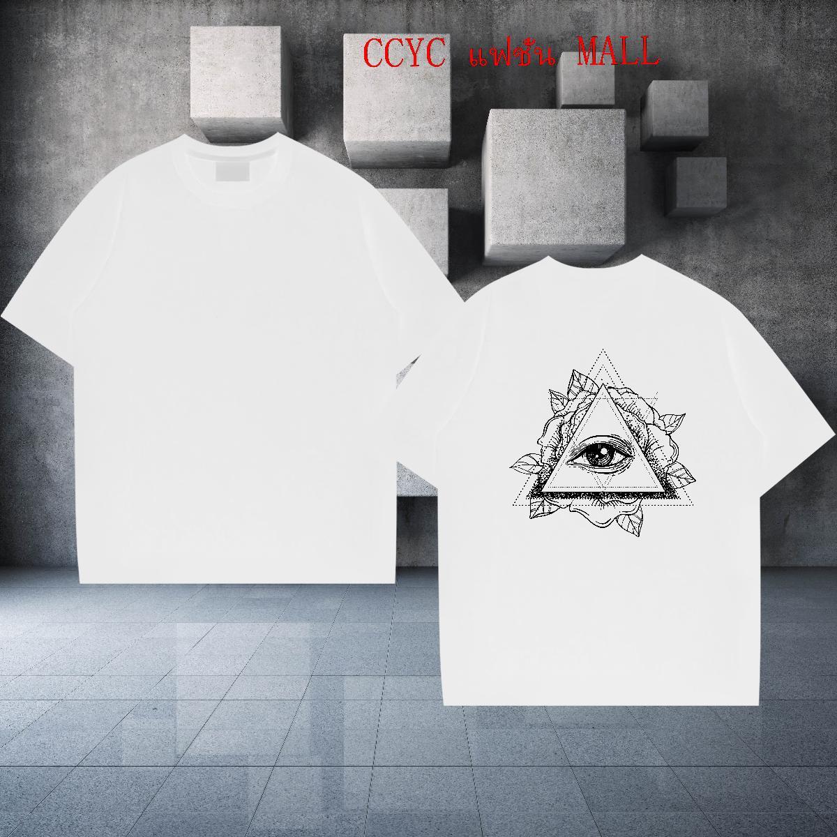 Comfortable T shirt 100% Cotton 230g eye of the devil High Street Hip Hop Anime Print Breathable Crew Neck Mens Tshirts Fashion Designer Tops Shirt