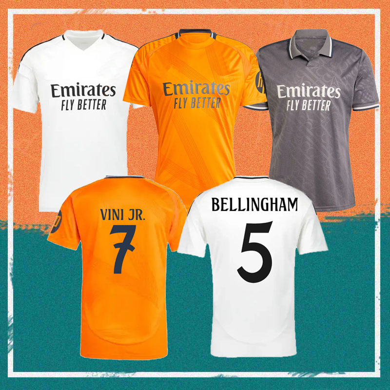 24/25 MBAPPE BELLINGHAM VINI JR soccer jerseys 2024 RODRYGO CAMAVINGA VALVERDE TCHOUAMENI Real football shirt Rudiger ALABA LUCAS V CARVAJAL uniform