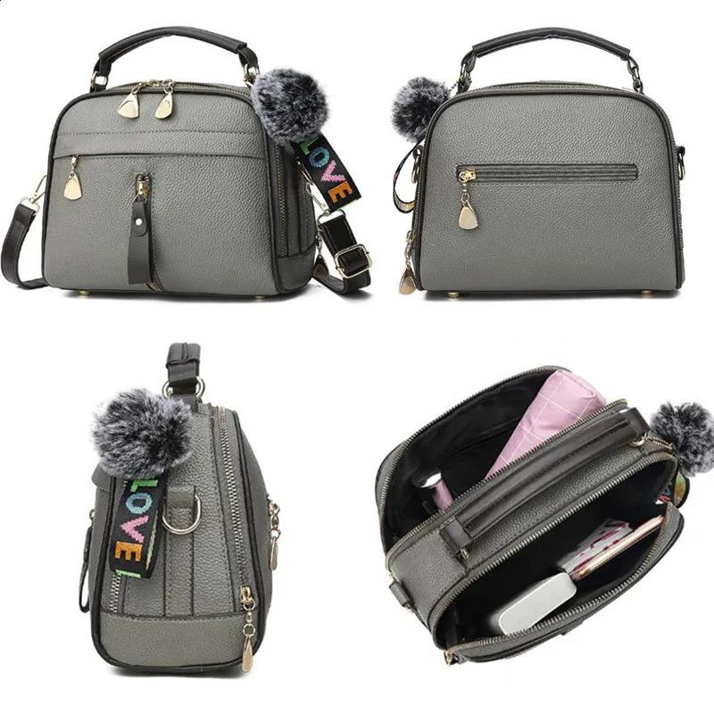 Womens tassel messenger shoulder bag PU leather handbag womens Boston serve y ten font 240817