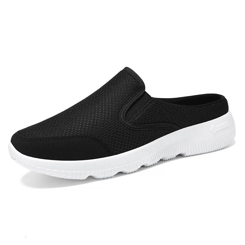 Ddmysports Shoes Men S Slippers Summer Soft Soled Breathable Lazy One Foot Half Dragged Convenient For Daily Home Use Flat Shoes OUTDOOR