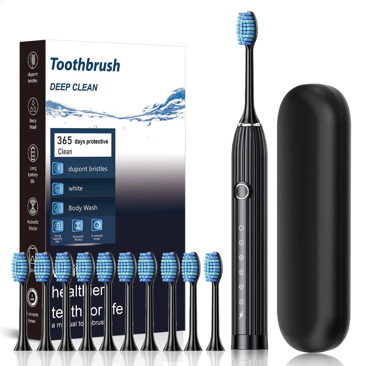 Smart electric toothbrush adult rechargeable fully automatic soft brush family combination double set cleaning toothbrush 240816