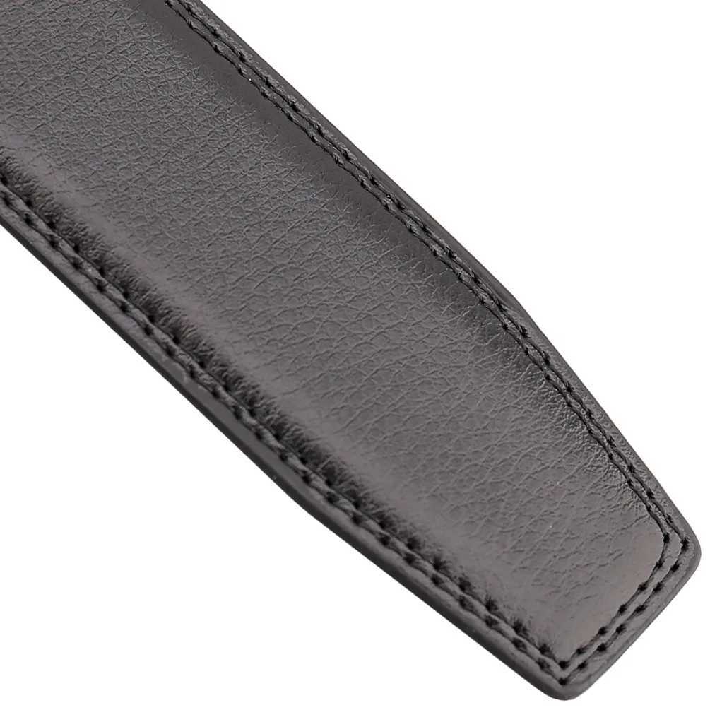 Mens belt fashion automatic buckle denim belt mens belt luxury designer black brown 3.5cm Plus size 130 140 150 160 170cm W240807