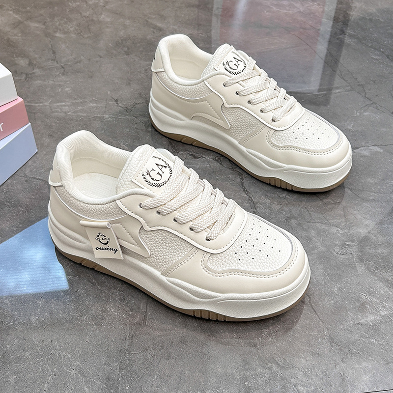 Ddmysports White For Women New Student Korean Edition Ins Trendy Versatile Thick Soled Board Spring And Autumn Casual Shoes Q OUTDOOR