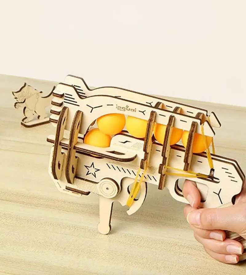 3D Wooden Puzzle For Kids Diy Wooden Model Kits Teens Puzzle Toys 3D Puzzle Wood Gun Set Exquisite Birthday Gift For Children CL240817