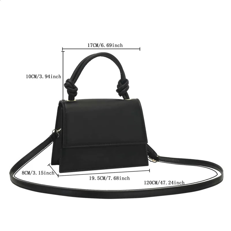 Solid Pu leather shoulder bag fashionable ner handbag womens casual cross body y 240817