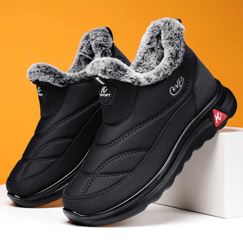 Ddmysports New Winter Cotton With Plush Insulation Middle Aged Elderly People Suitable For Both Men And Women As Couple Shoes Polyurethane Snow Boots 
