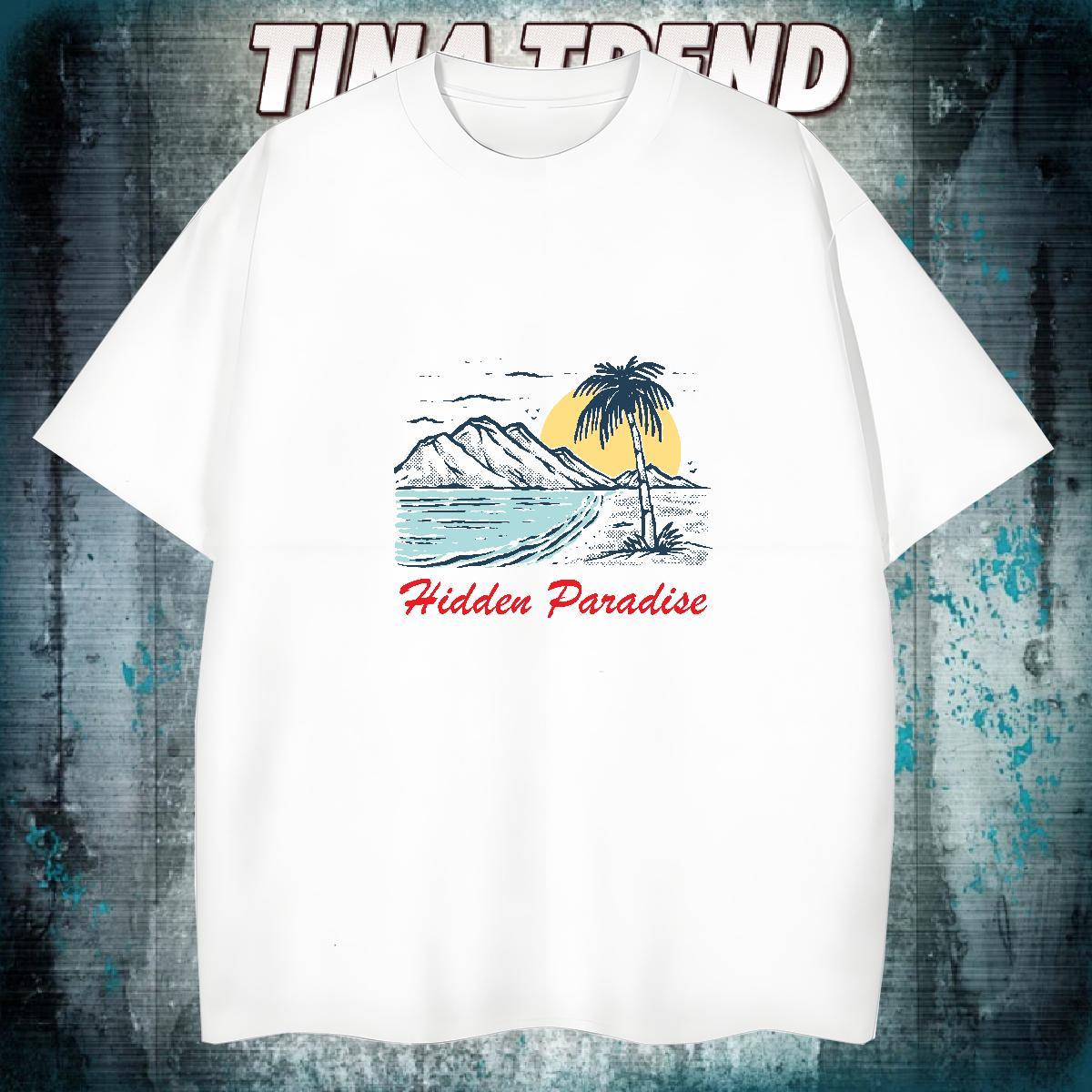 Cool T Shirts Men 230g Cotton mountains Street Plus Size Custom Crew Neck Tshirts Classic Tops Tees
