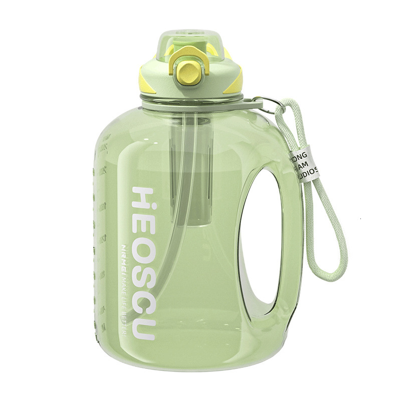 Plastic cup, heat-resistant Tritan large capacity sports kettle, men's portable ton bucket, straw water cup, women's summer