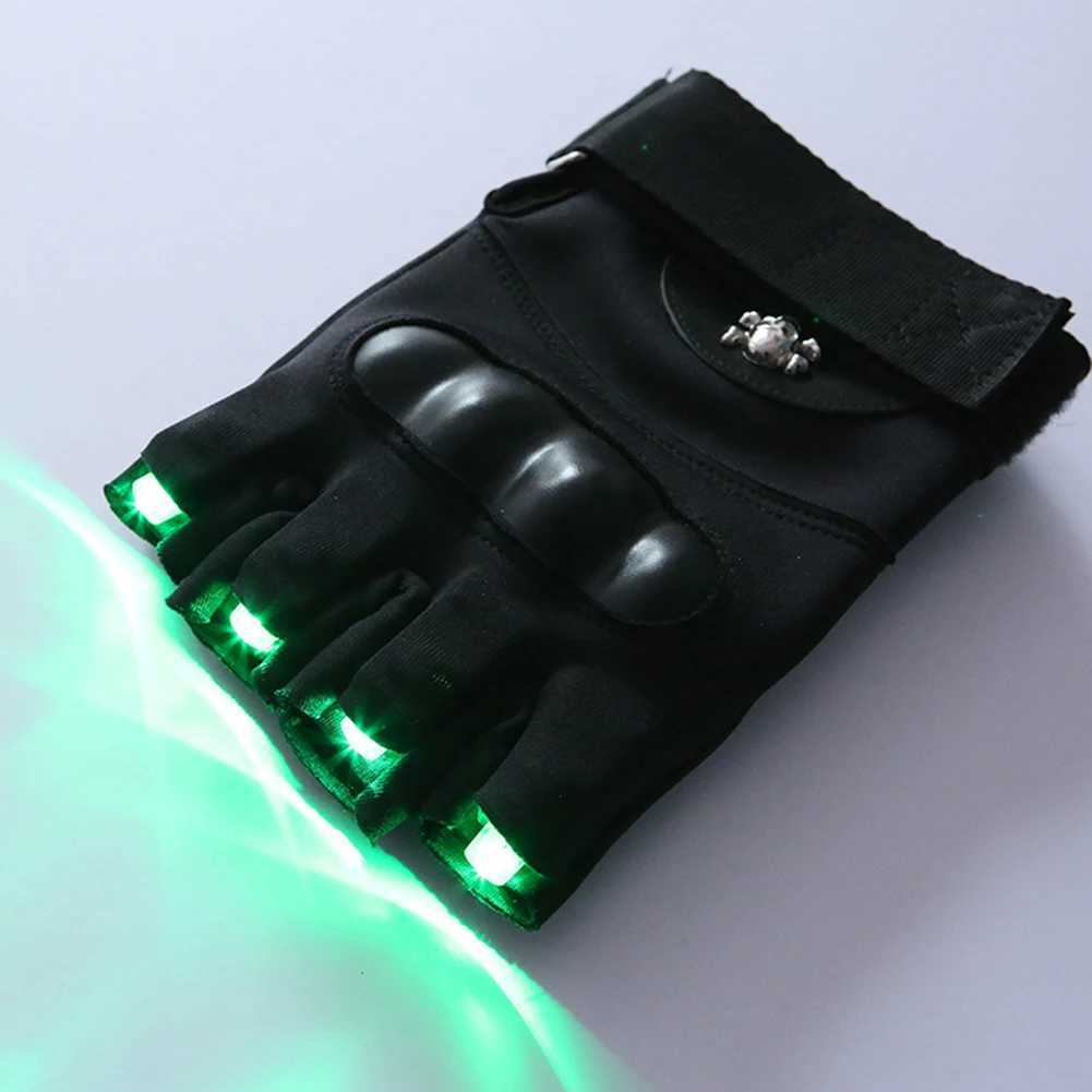Half Finger Gloves LED Flashlight Waterproof Torch Fishing Outdoor Camping Hiking Survival Rescue Tool Laser Glowing Stage Glove Y240817