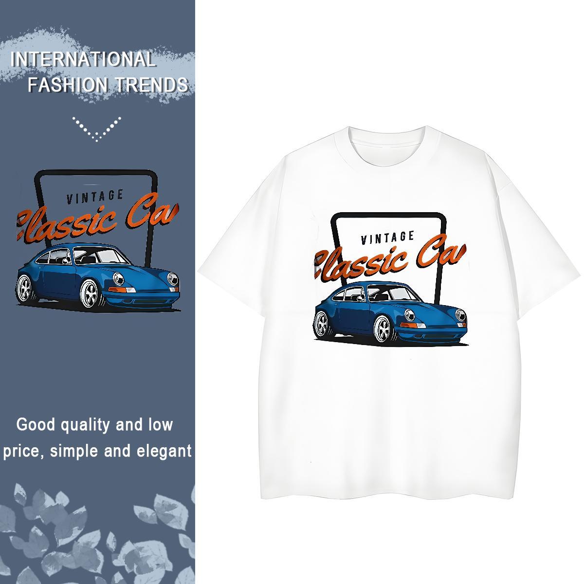 Classic Woman T Shirts 100% Cotton 230g O-Neck Short Sleeve Sport car Couples T Shirts Designer Nice Oversized Tees