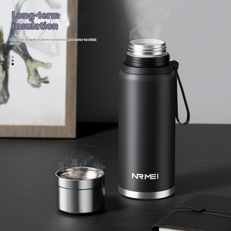 Insulated cup, large capacity Kung Fu braised tea set, men's and women's tea, portable business sports tea cup
