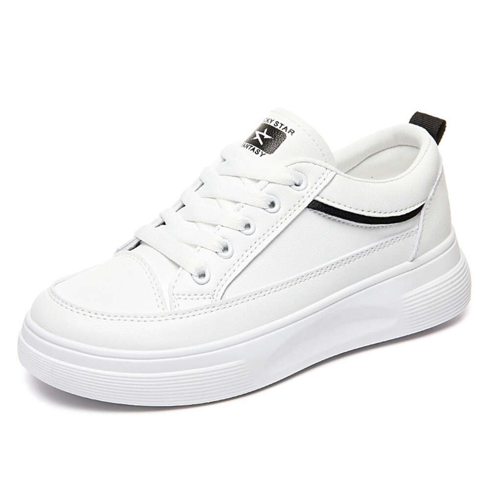 Ddmysports White Women S Autumn New Breathable Student Korean Version Sponge Cake Shoes Casual Board OUTDOOR