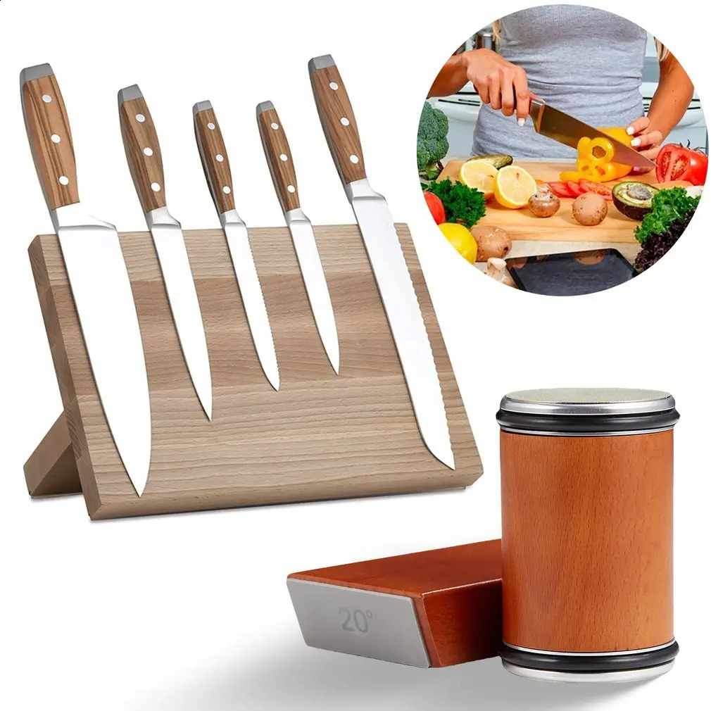 type of hob sharpener kit magnetic knife holder with adjustable angle cylindrical set kitchen ceramic polishing disc tools 240817