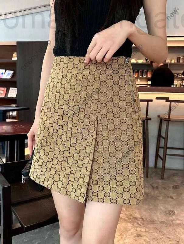 Skirts Designer 24SS Summer Womens Women Double Letter Print Skirt Lady Luxury A-line Short Short Dress Sexy Ladies Dresses Party J3B1