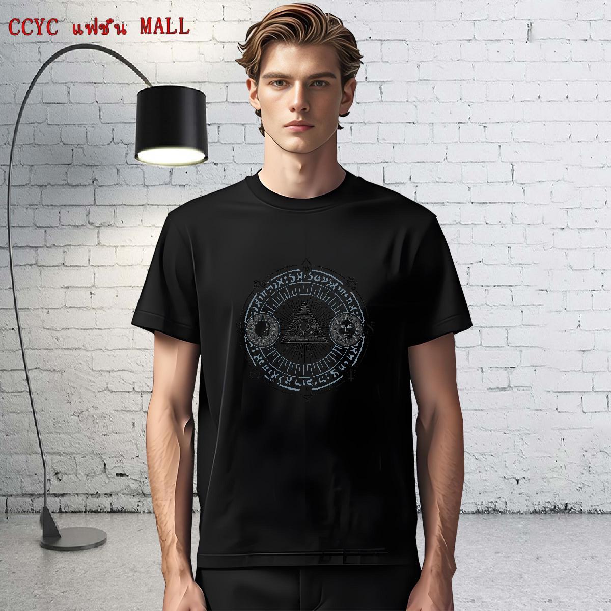 Wholesale Man T Shirts 230g Cotton eye of the devil Daily Wear Oversized 4XL Breathable Short Sleeve Men Tops Tees 2024 Polos