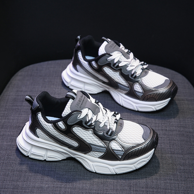 Ddmysports Instagram Korean Edition Mesh Dad Autumn New Breathable Student Sports Shoes Elevated Leisure Street Shoot K OUTDOOR
