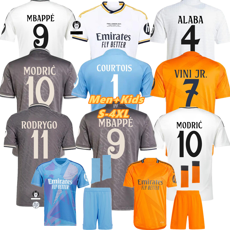 2024 2025 soccer jerseys kit 24 25 Real 3rd Madrids football shirt CAMAVINGA Mbappe MODRIC VALVERDE third camiseta men kids uniforms VINI JR BELLINGHAM ARDA GULER set