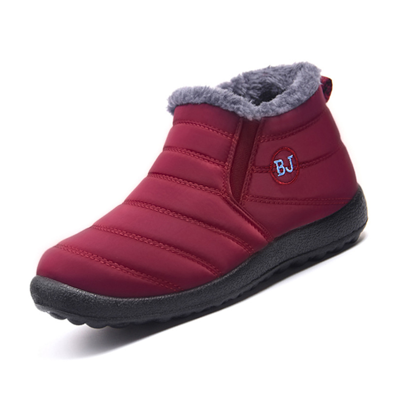Ddmysports New Shoes Men Old Beijing With Added Fleece Warm Short Polyurethane Casual Cotton Boots Snow For Women OUTDOOR