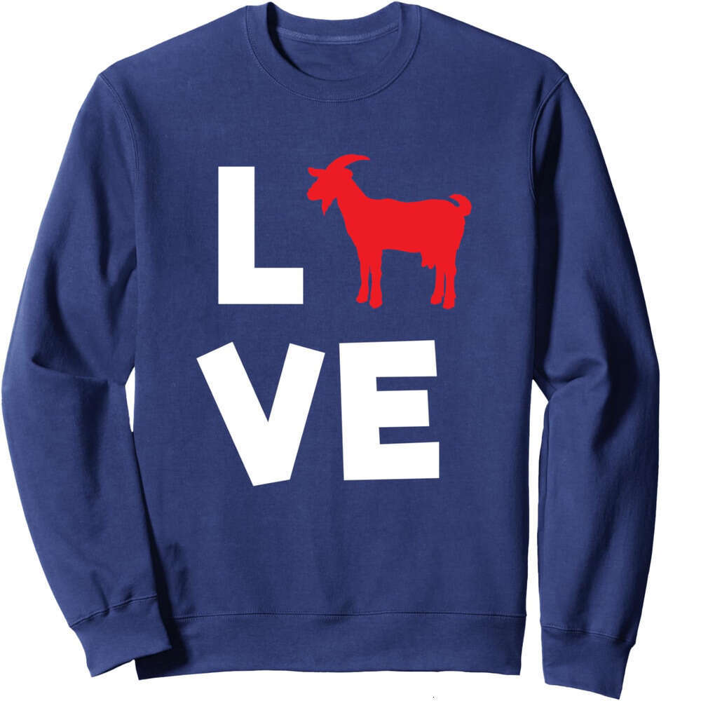 Long Sleeve Shirts for Men sweatshirt Love Red Goat Pet Lovers Cute Animal Funny Gift Sweatshirt T shirt Tee Streetwear Casual tops clothes