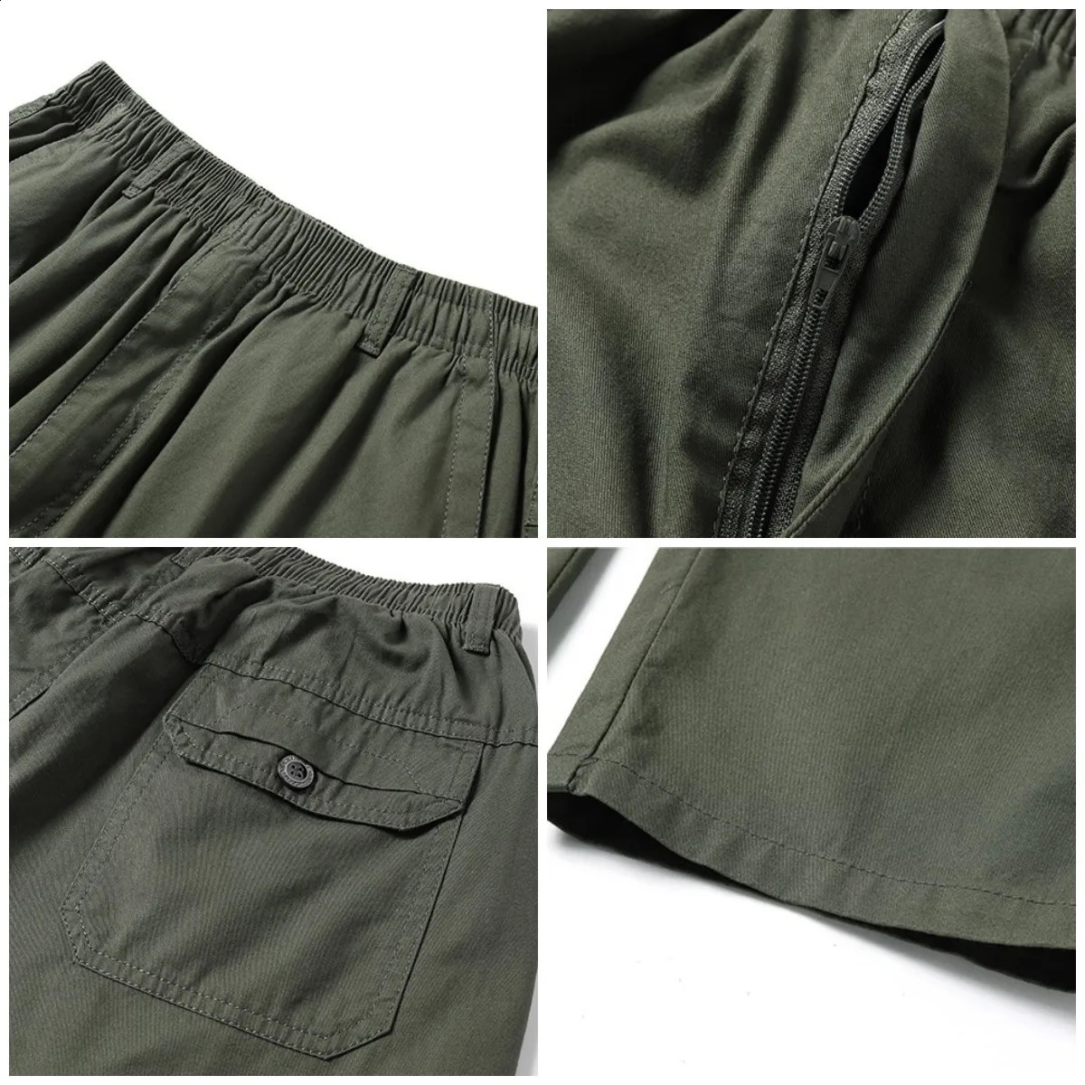 Mens casual cargo cotton pants mens pocket loose straight autumn clothing jogging sports work clothes 240816