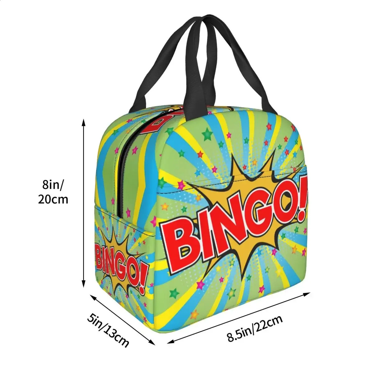 Game Bingo Lunch Bag Leakproof Cooler Thermal Insulated Lunch Box For Women Kids School Beach Camping Travel Food Tote Bags 240816