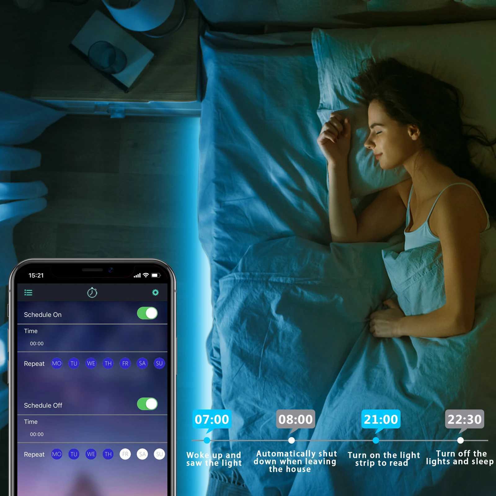 DC5V USB RGB neon light LED strip 1/2/3/4/5M IP65 waterproof neon light strip Bluetooth application and neon light decoration lighting remote control 