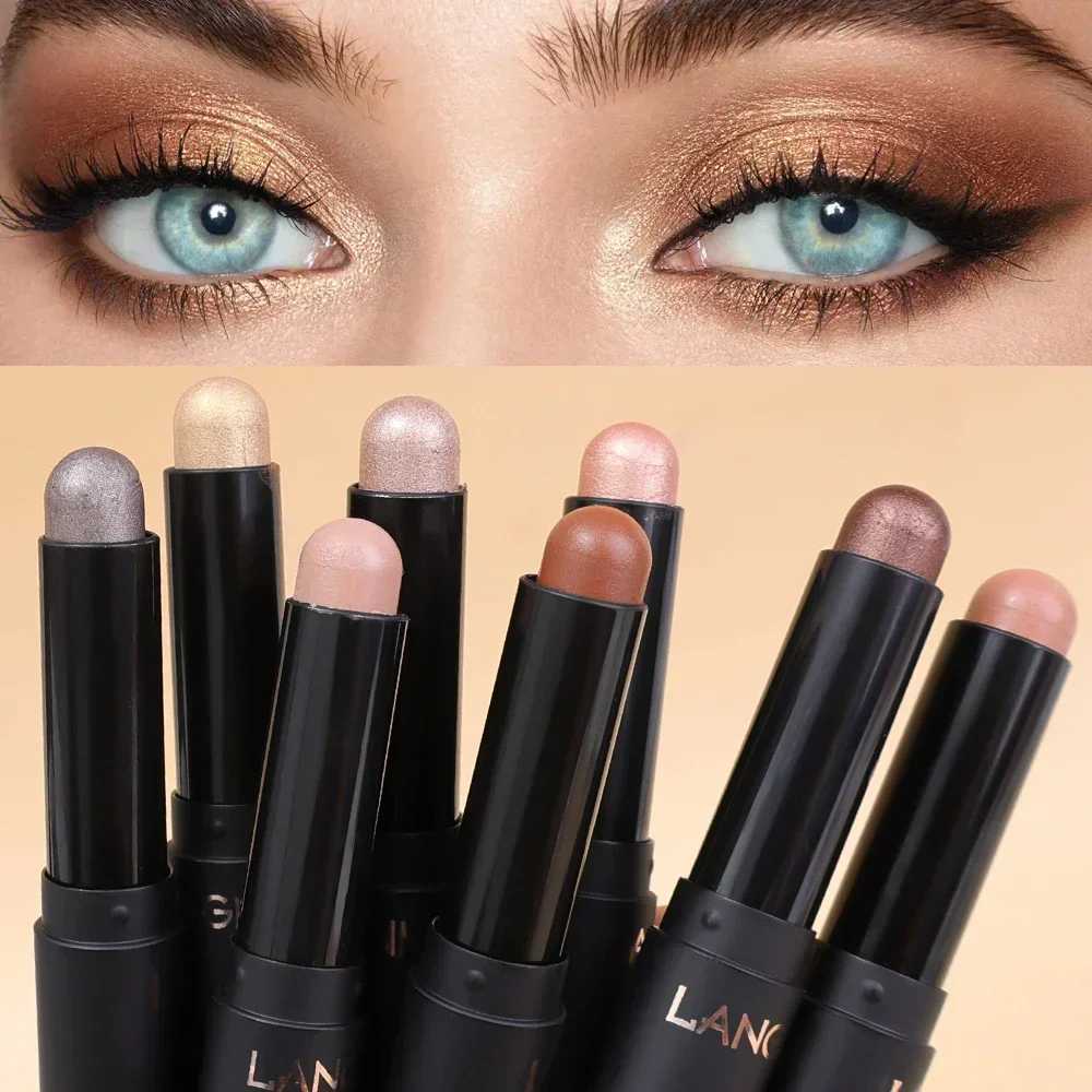 8 Color Lescent Eyeshadow Stick Highlighter Eyeshadow Pencil Waterproof Glitter Matte Nude Eye Shadow Pen Sparkly Eye MakeupW250217