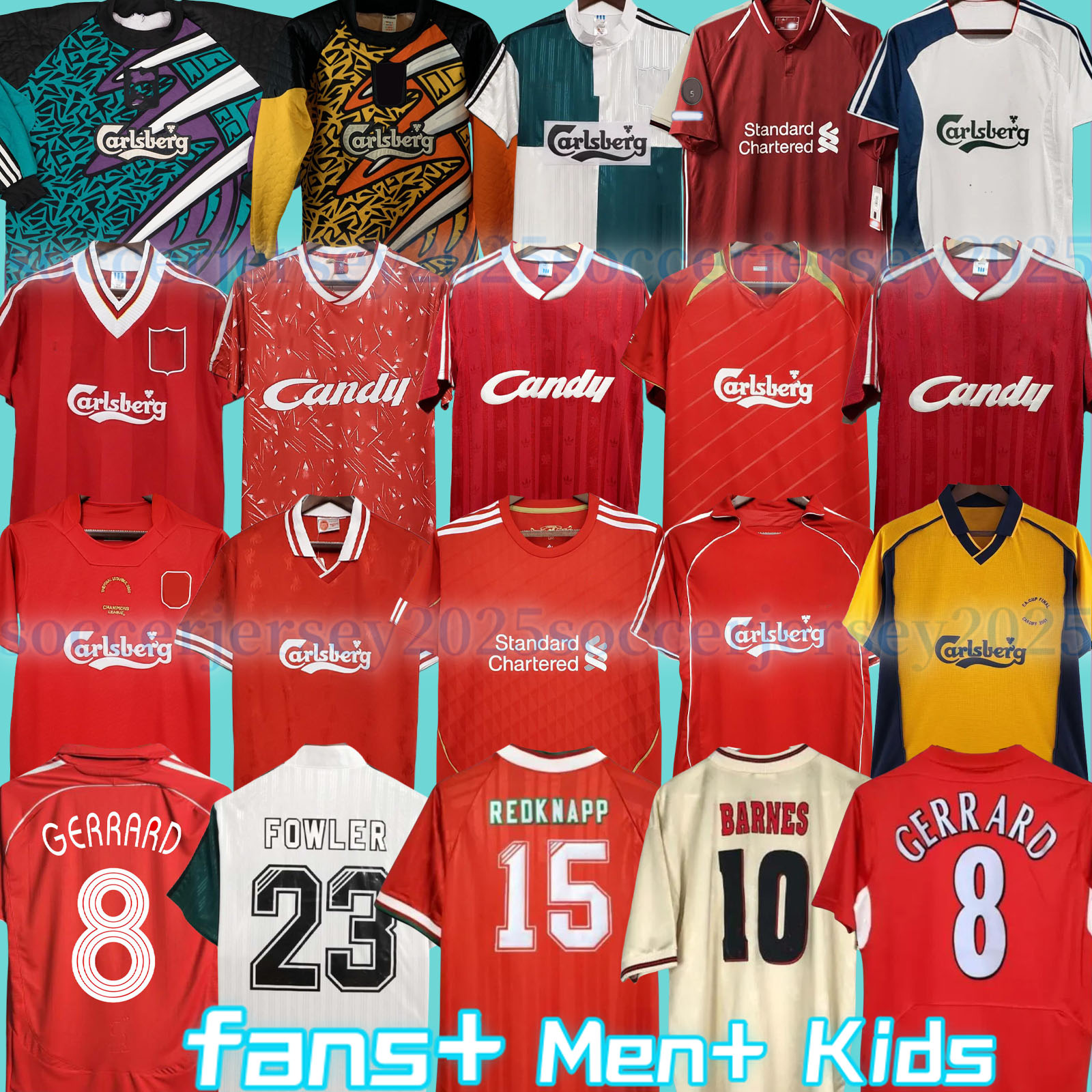 DALGLISH Retro Soccer Jerseys Gerrard 2005 Smicer Alonso 10 11 Football Shirts 96 97 98 FOWLER TORRES 89 91 Maillot 06 07 GERRARD TORRES MASCHERANO Football Shirt Kids