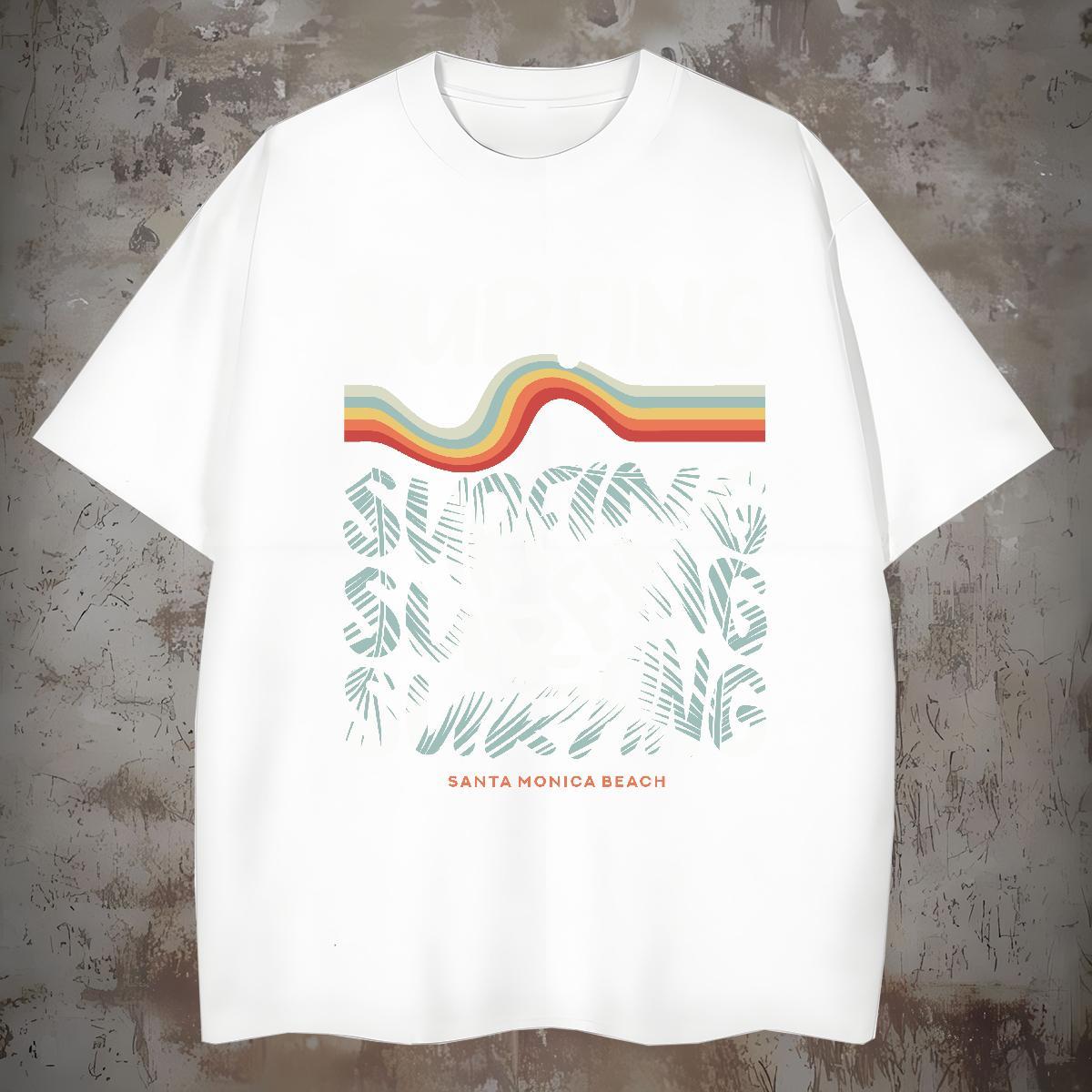 Loose T Shirts Men 230g Pure Cotton letter Anime Printing Street Plus Size Custom O Neck Short Sleeves Tshirt for Man Woman 2024 DIY Tops Tees